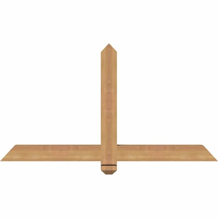 Ekena Millwork Eugene Smooth Timber Gable Bracket, Western Red Cedar, 48"W x 26"H x 3 1/2"D x 3 1/2"F, 13/12 Pitch GBW048X26X0404EUG00SWR